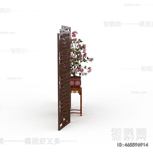 New Chinese Style Wooden Screen Partition
