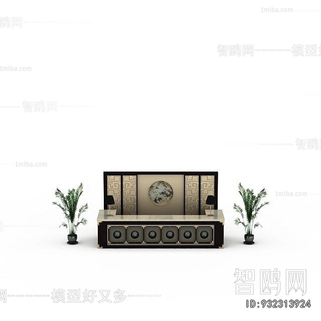 New Chinese Style Reception Desk