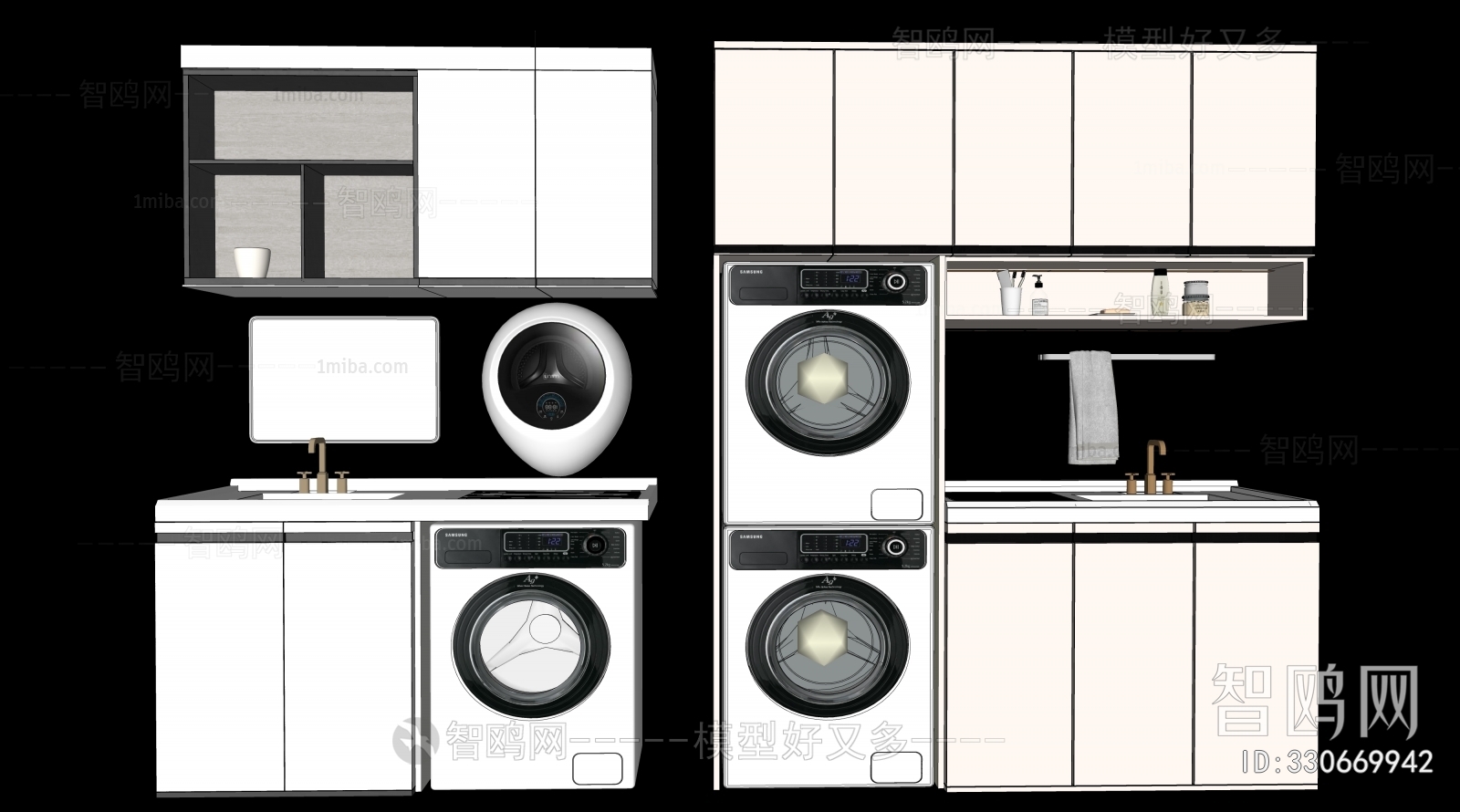 Modern Laundry Cabinet