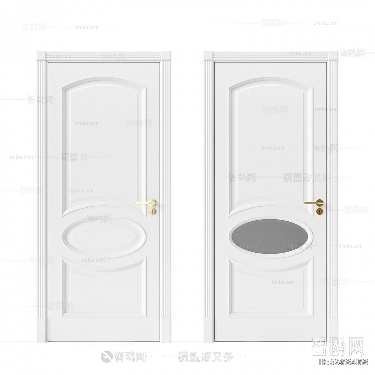 Simple European Style Single Door