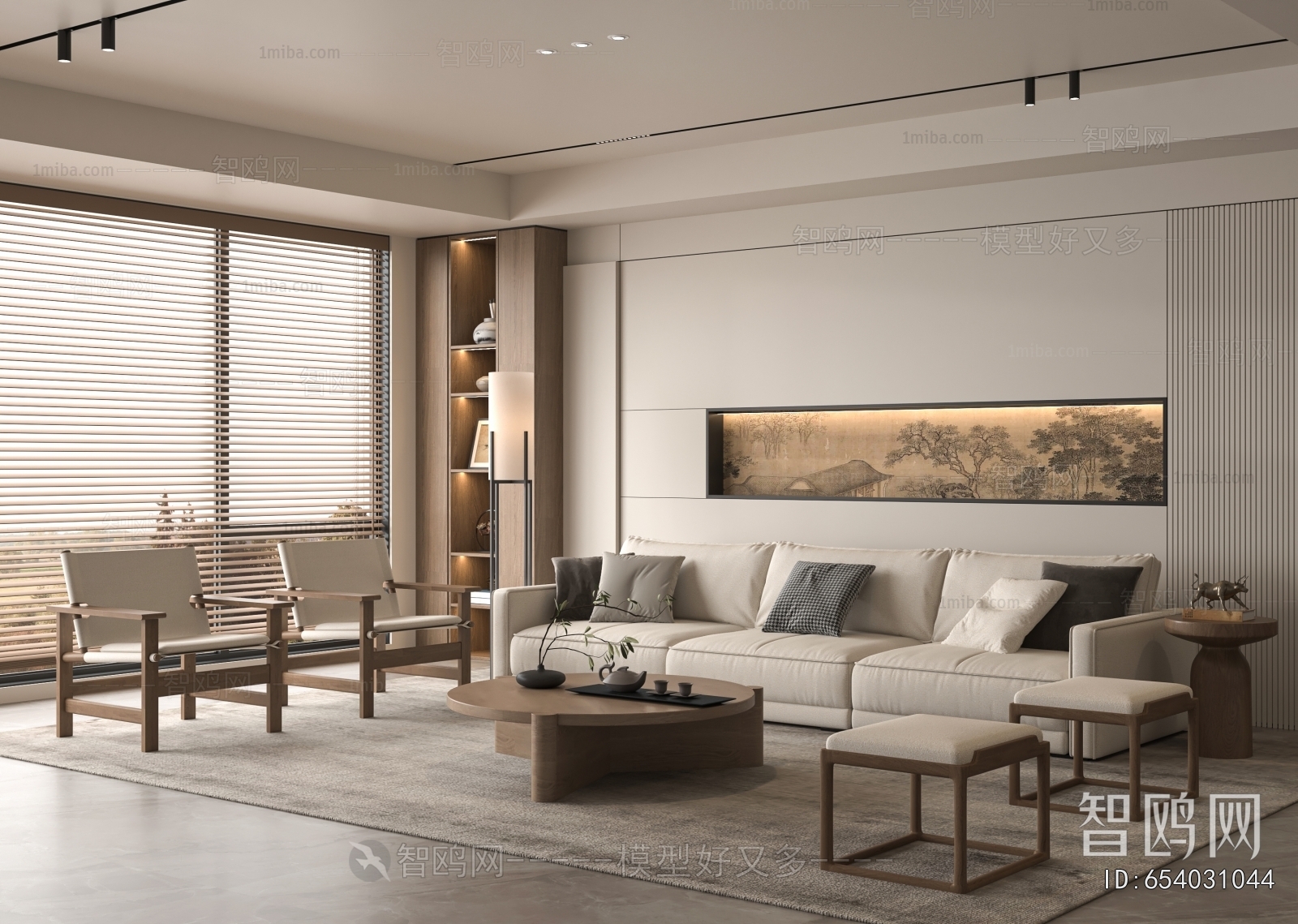 New Chinese Style A Living Room