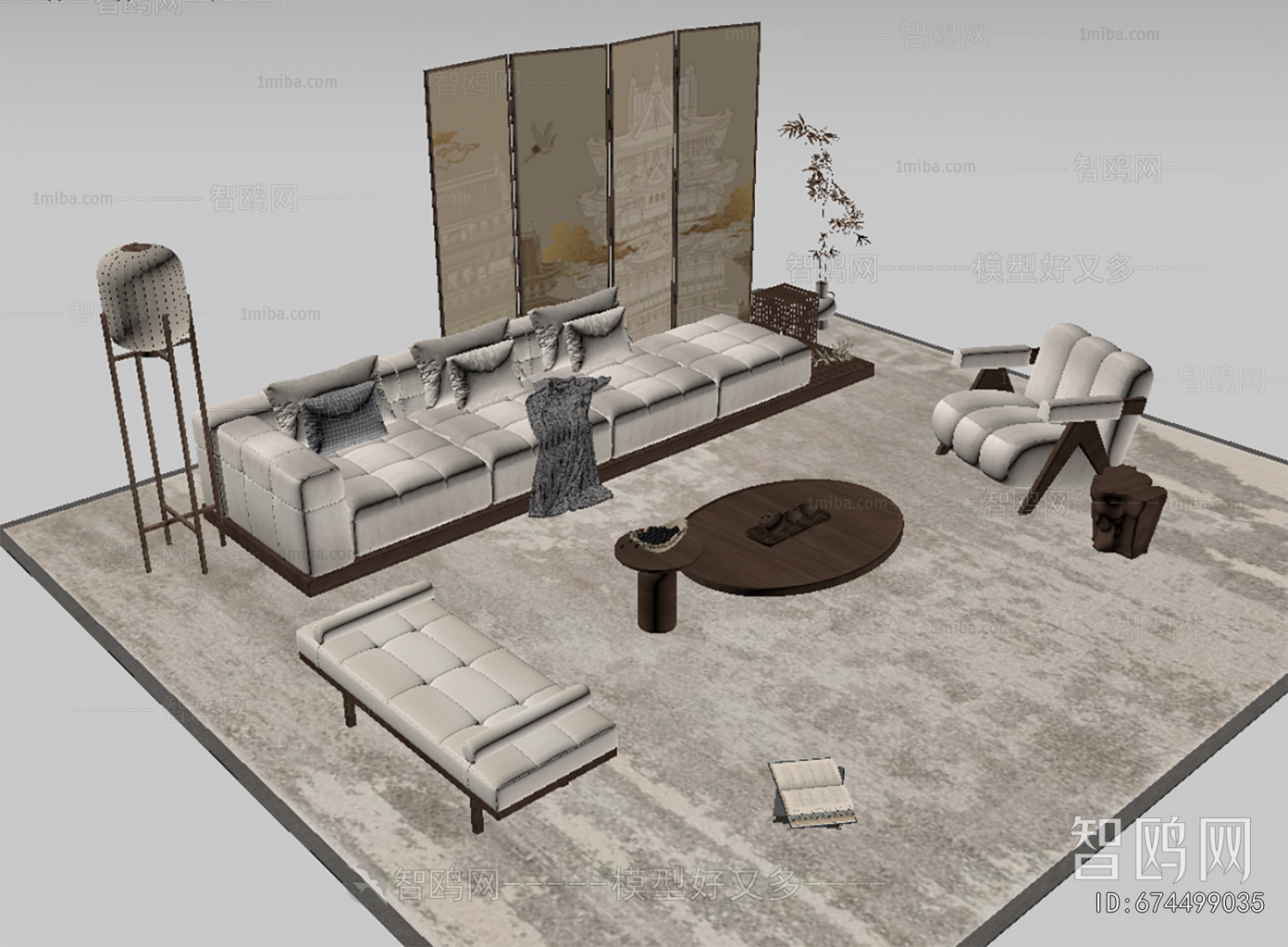 New Chinese Style Sofa Combination