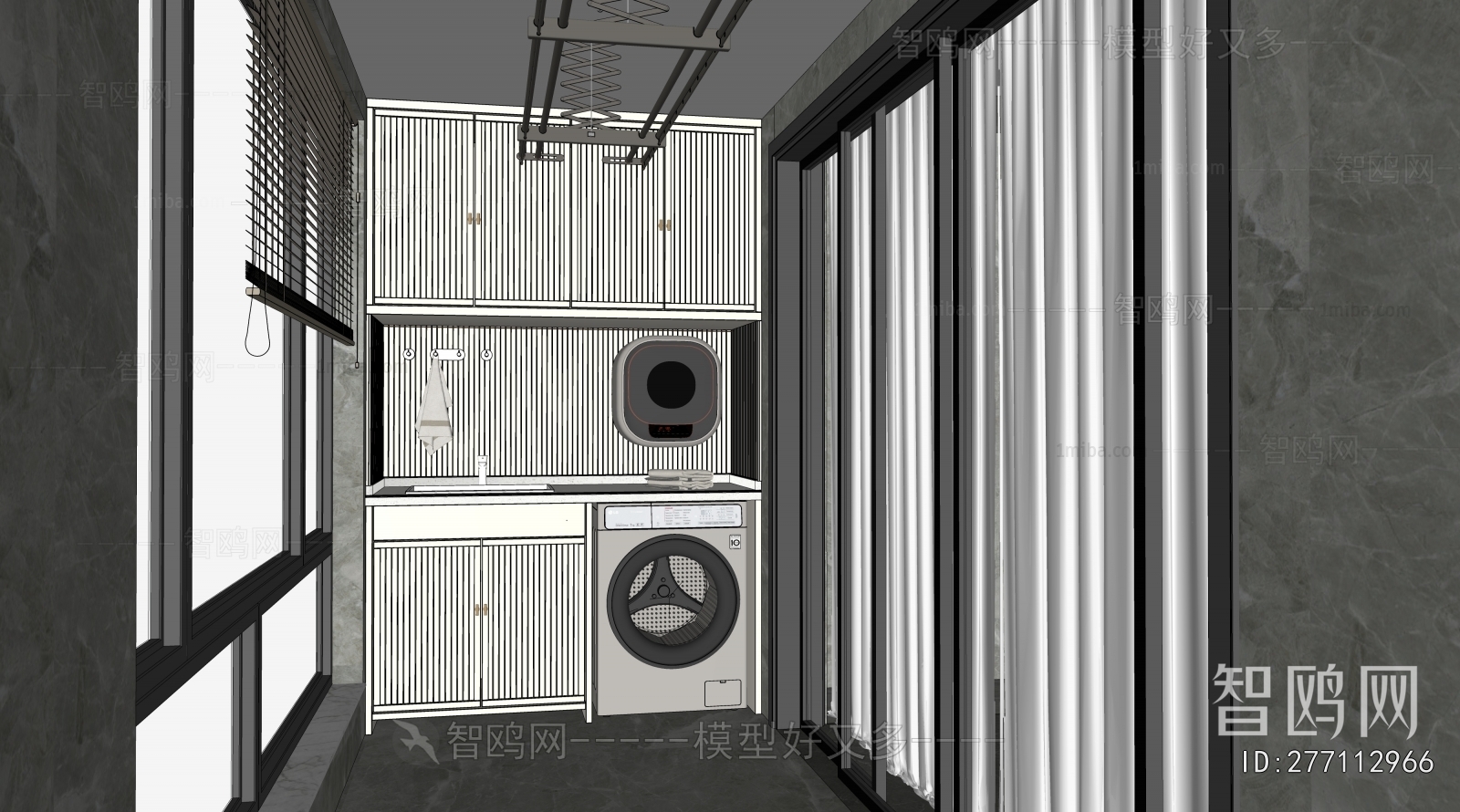 Modern Balcony Laundry Room