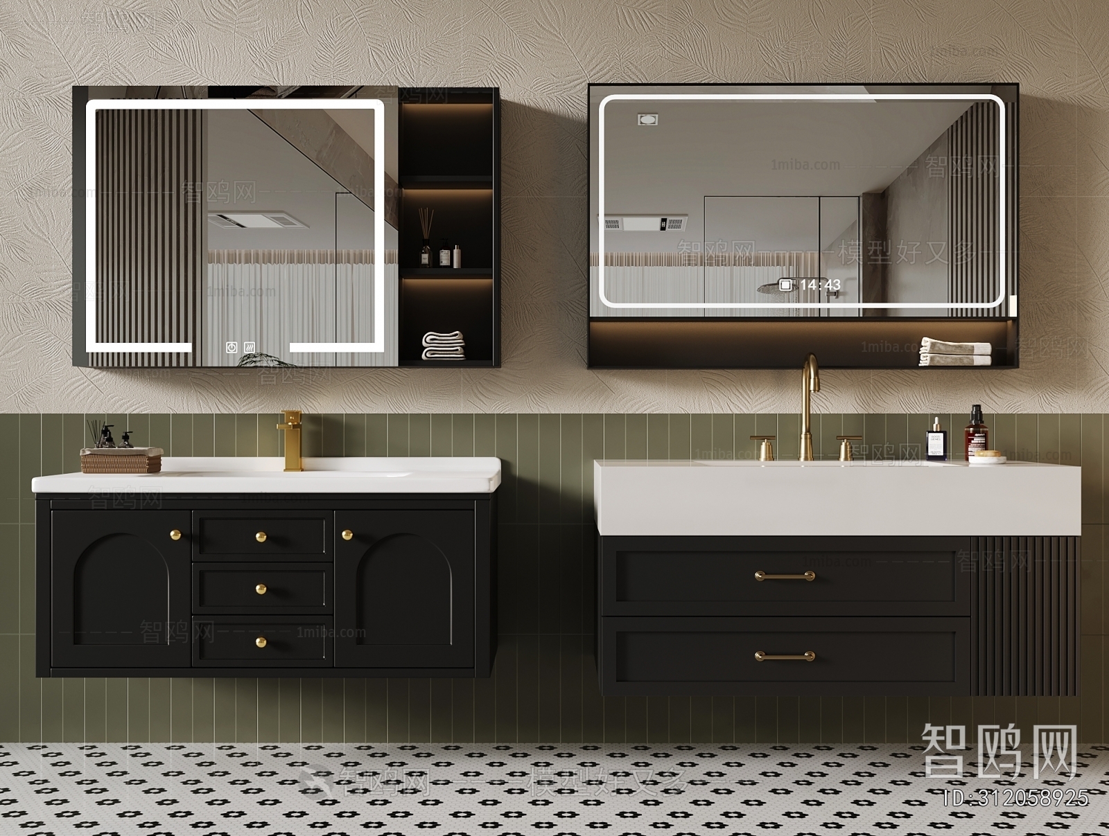 Simple European Style Bathroom Cabinet