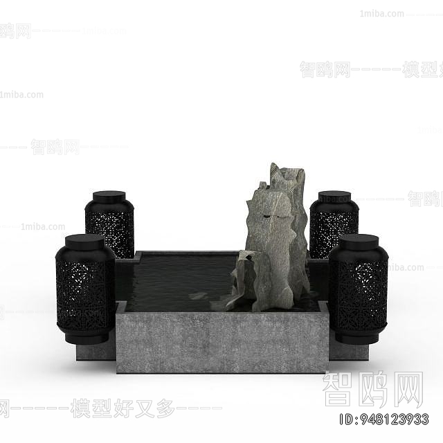 New Chinese Style Rockery Waterscape