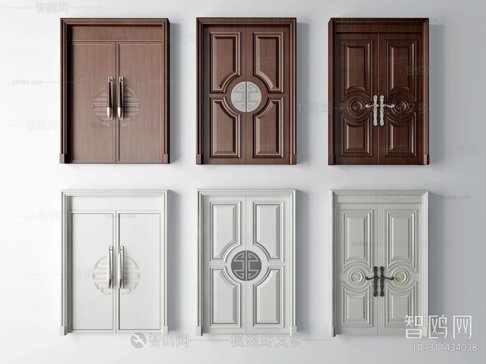 Simple European Style Double Door