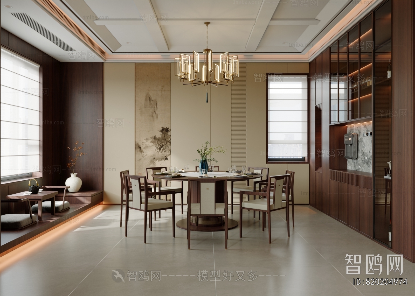 New Chinese Style A Living Room