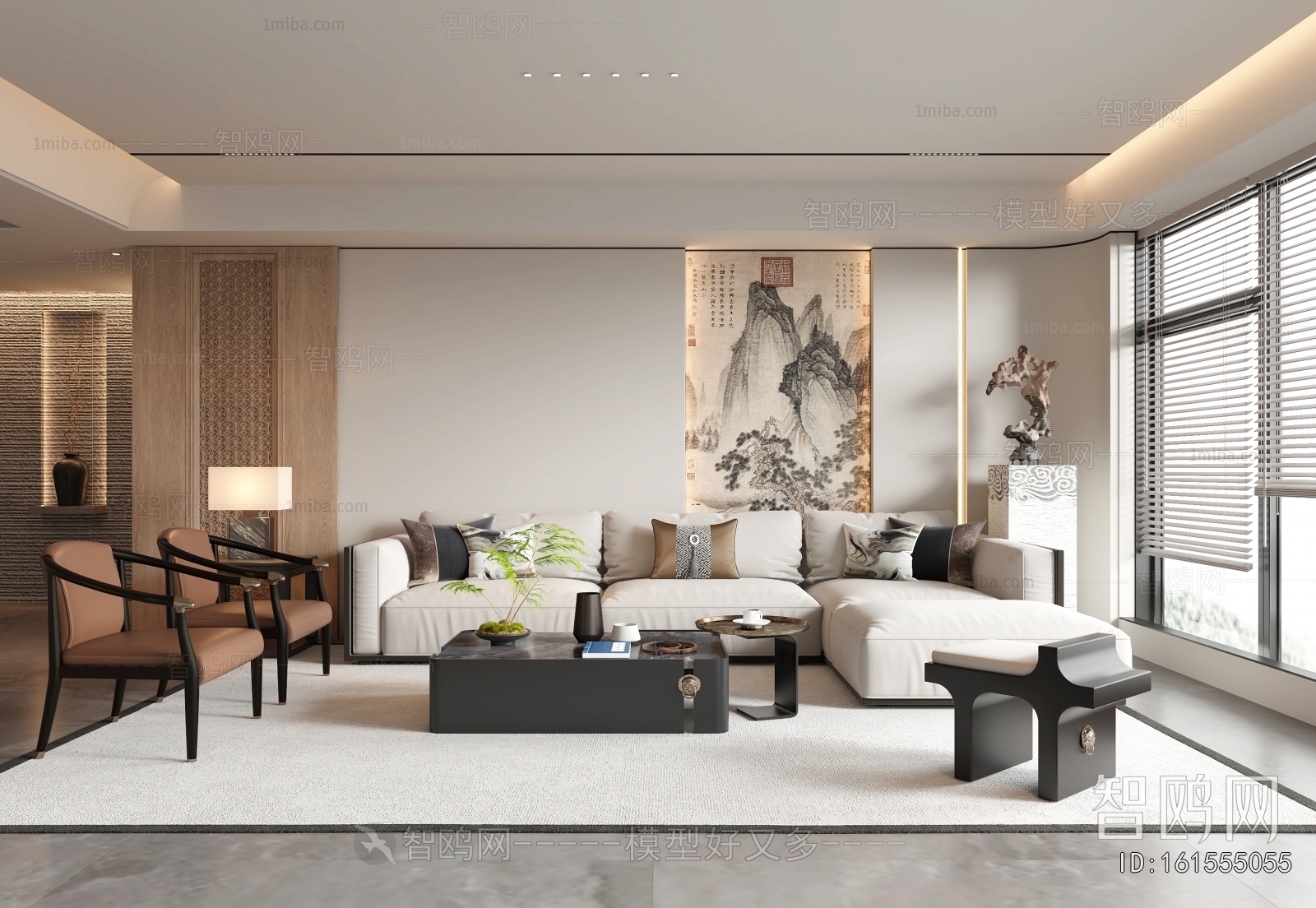 New Chinese Style A Living Room