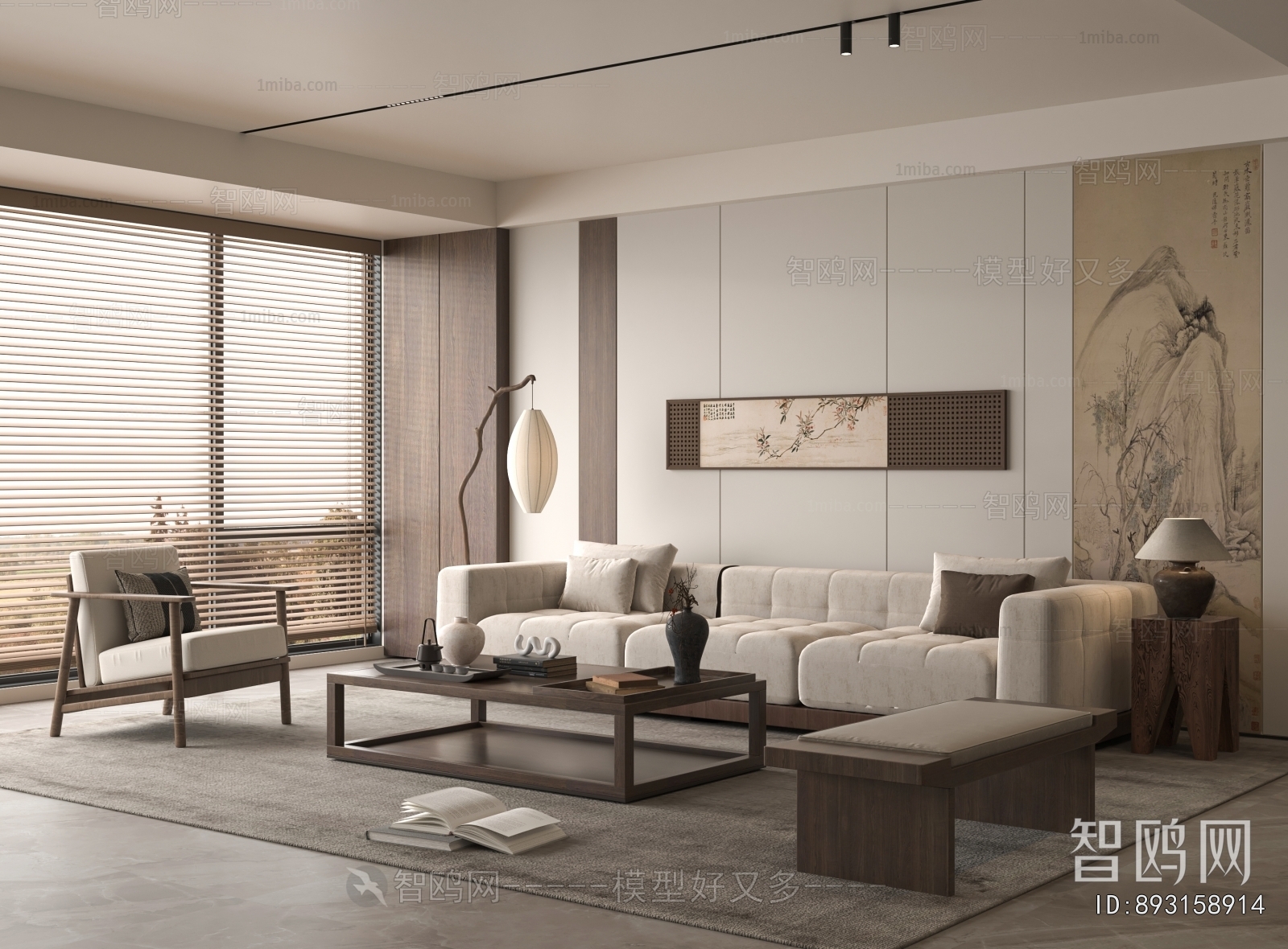 New Chinese Style A Living Room