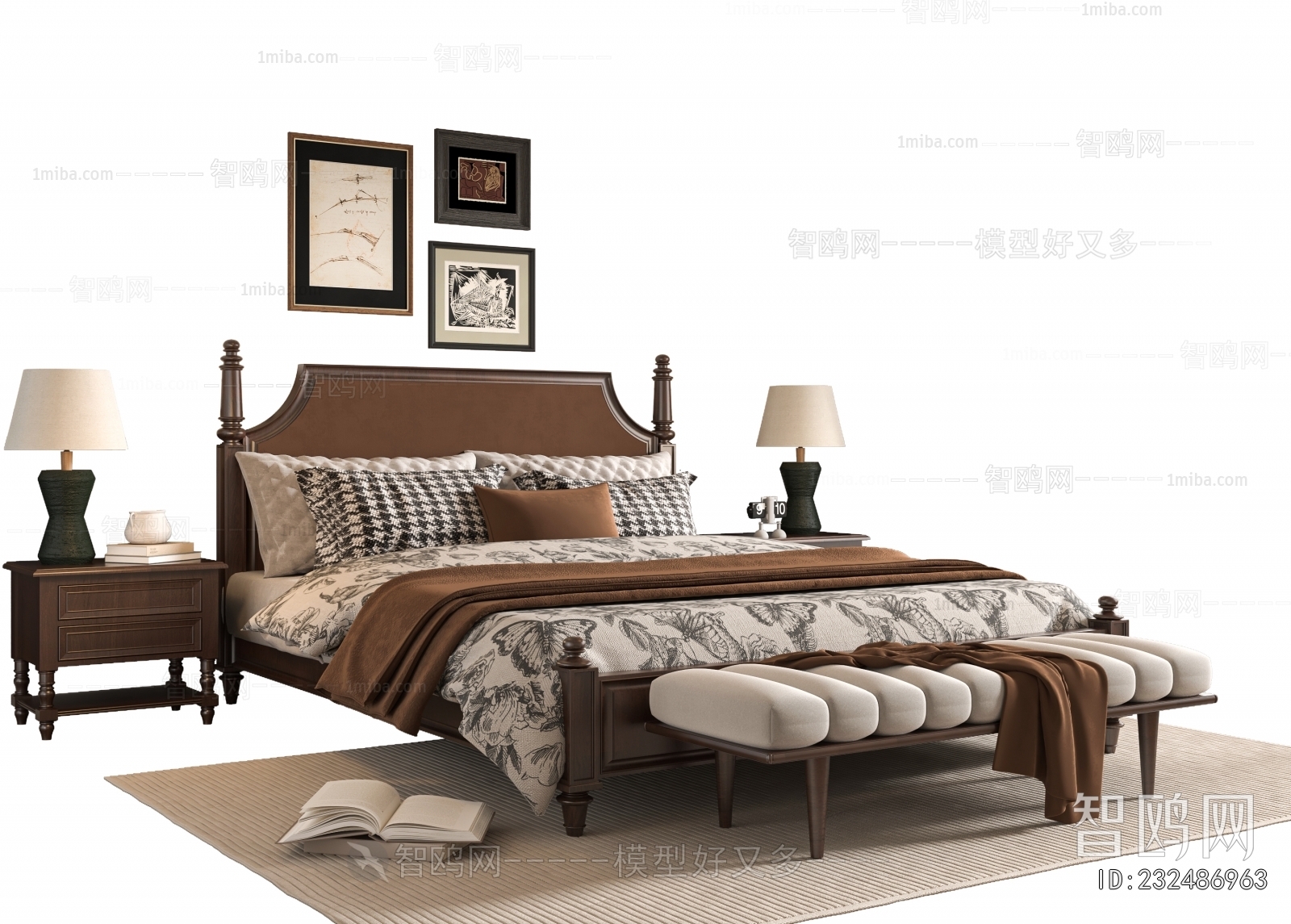 French Style Double Bed