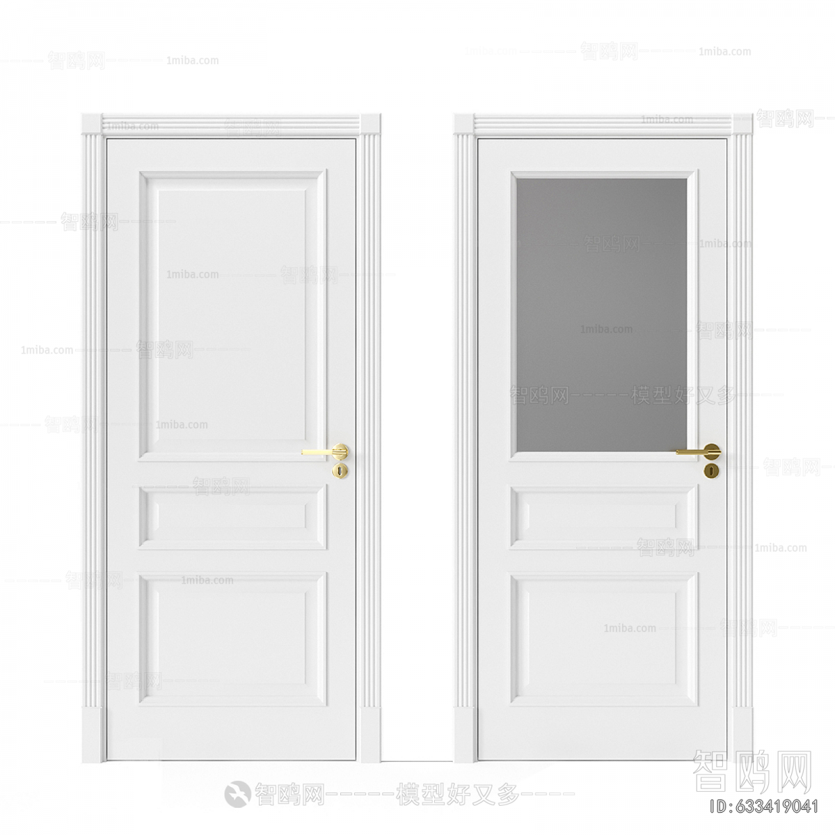 Simple European Style Single Door
