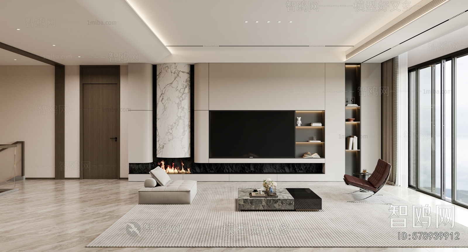 New Chinese Style A Living Room