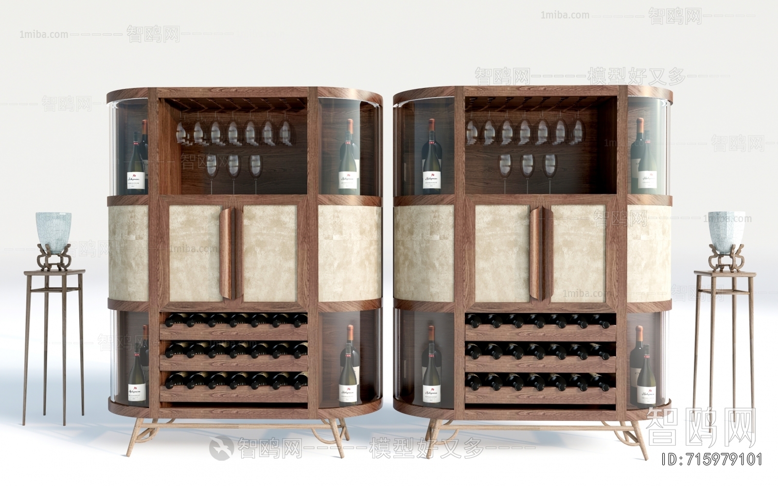 New Chinese Style Wine Cabinet