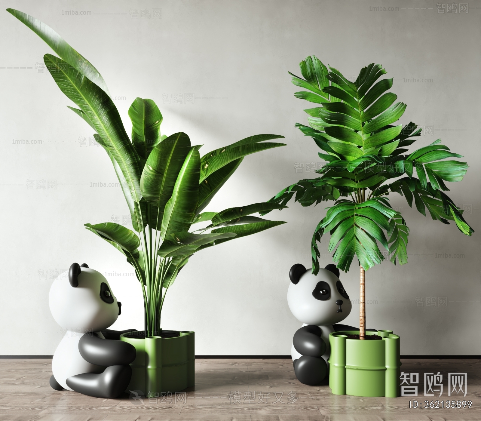 Modern Ground Green Plant Potted Plants