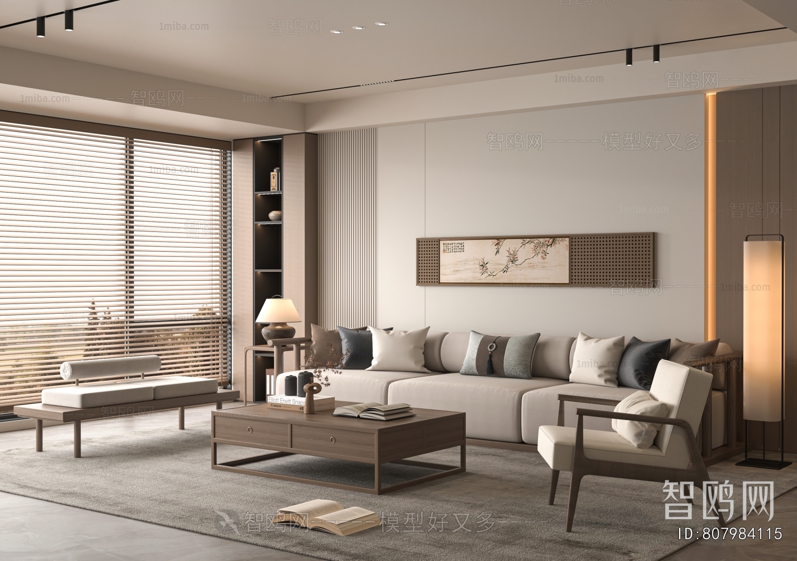 New Chinese Style A Living Room