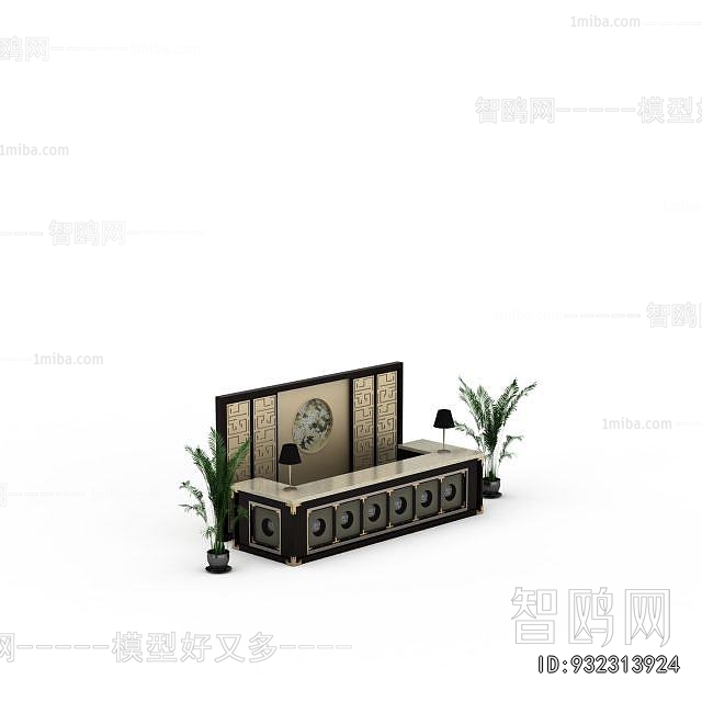 New Chinese Style Reception Desk