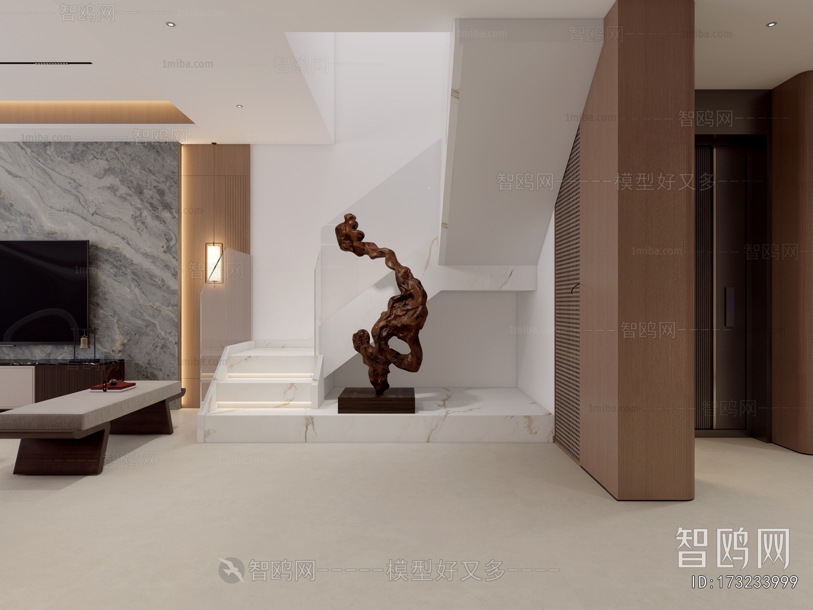 New Chinese Style A Living Room