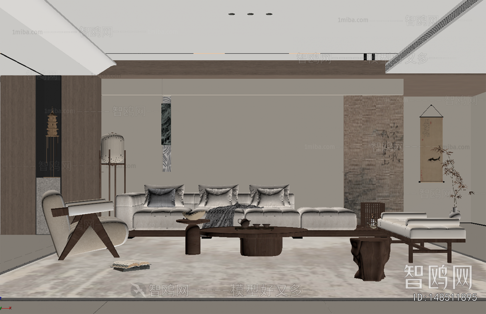 New Chinese Style A Living Room