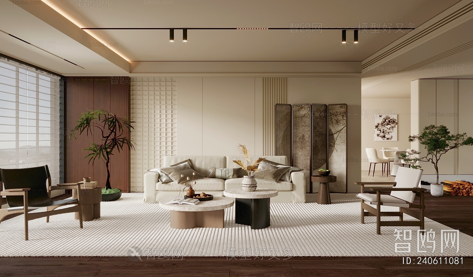 New Chinese Style A Living Room