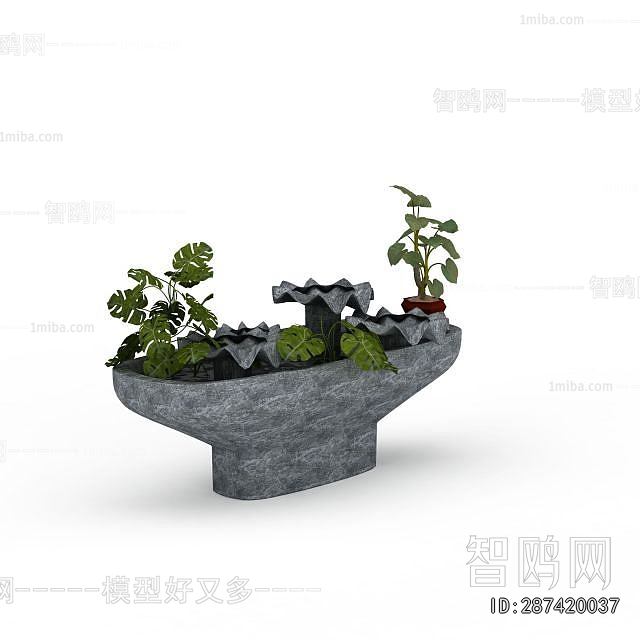 New Chinese Style Rockery Waterscape