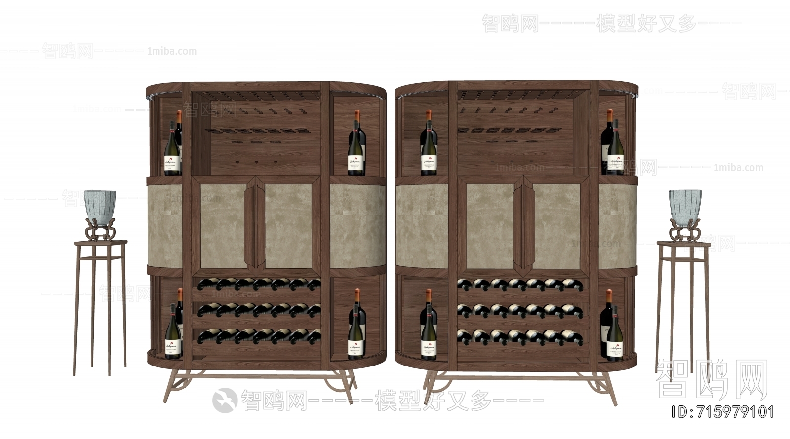 New Chinese Style Wine Cabinet
