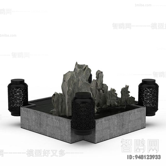 New Chinese Style Rockery Waterscape