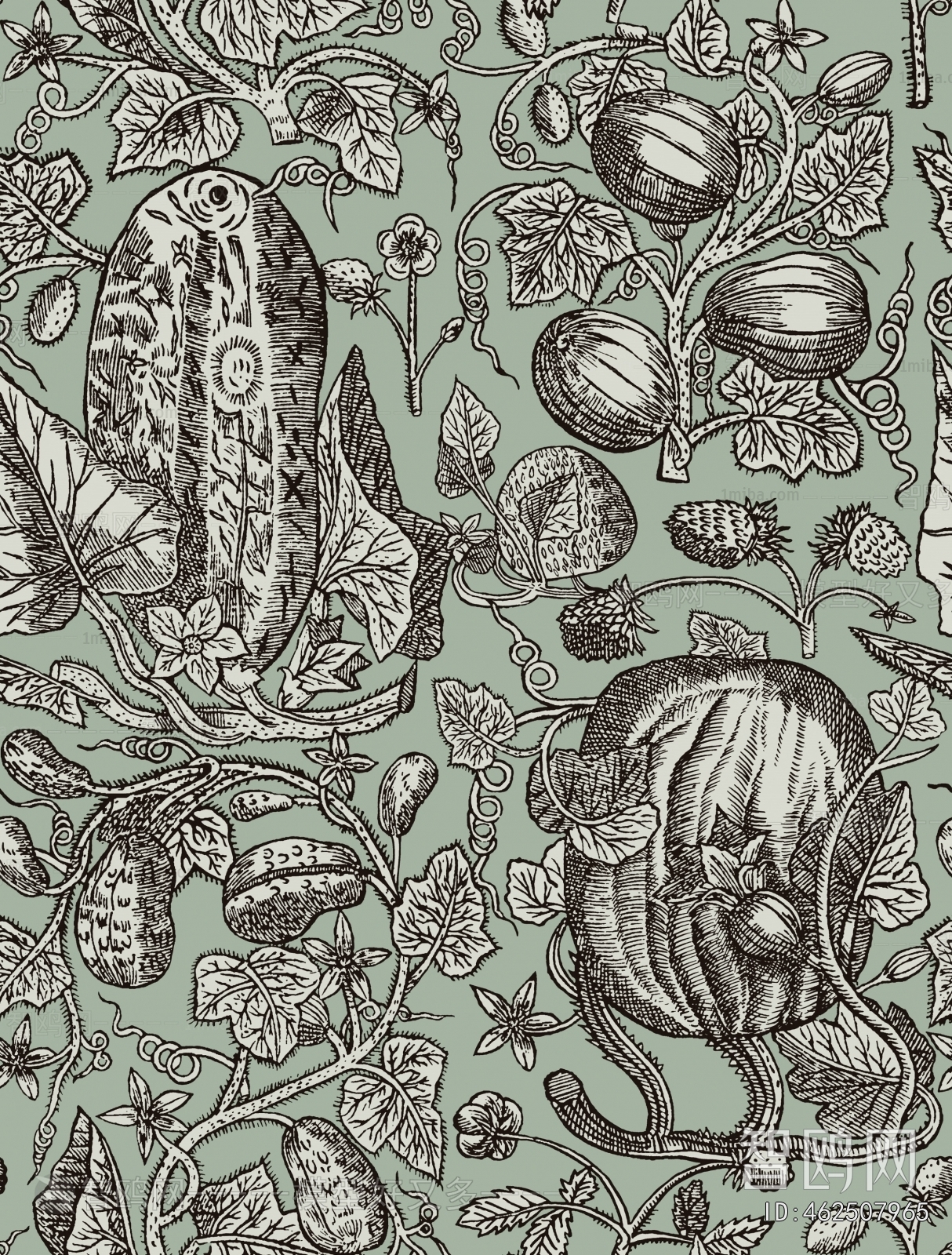 Animal And Plant Pattern Wallpaper