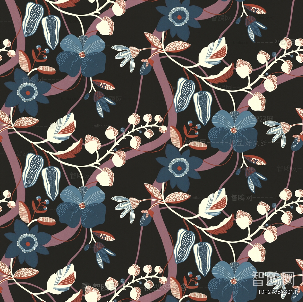 Animal And Plant Pattern Wallpaper