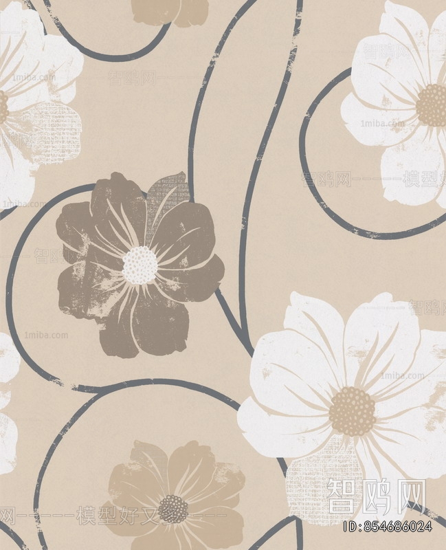 Animal And Plant Pattern Wallpaper