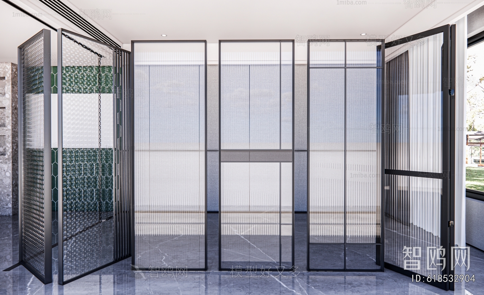 Modern Glass Screen Partition
