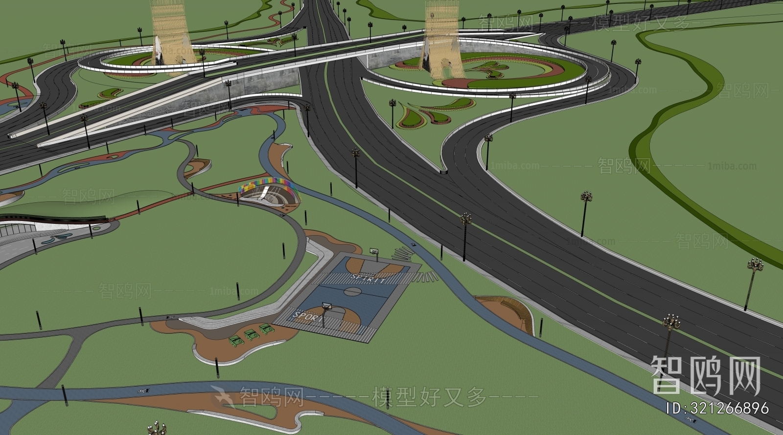 Modern Park Landscape