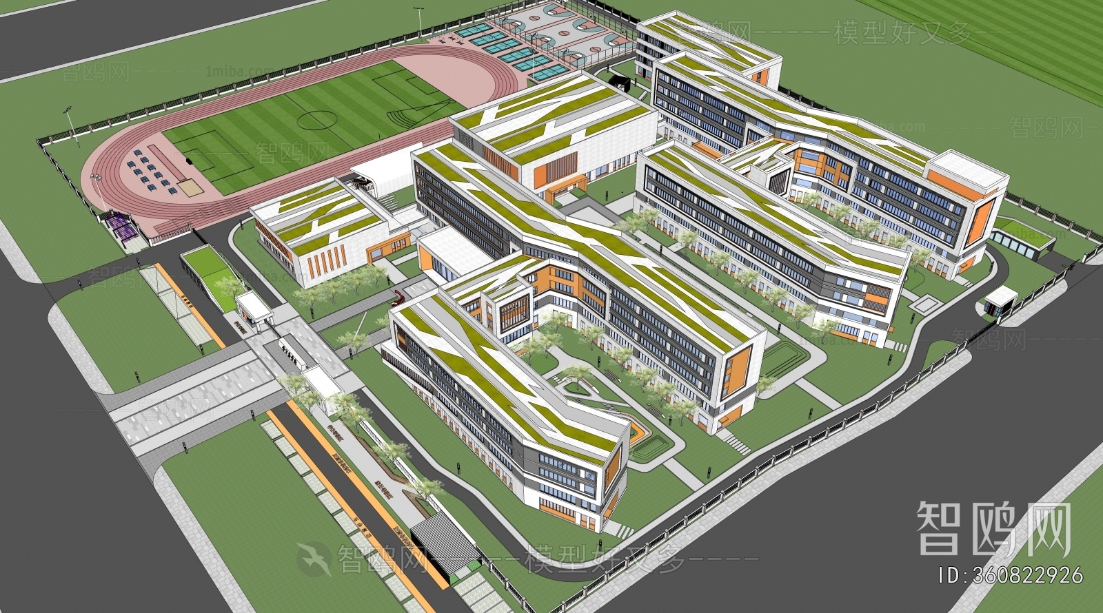 Modern Architectural Bird's-eye View Planning