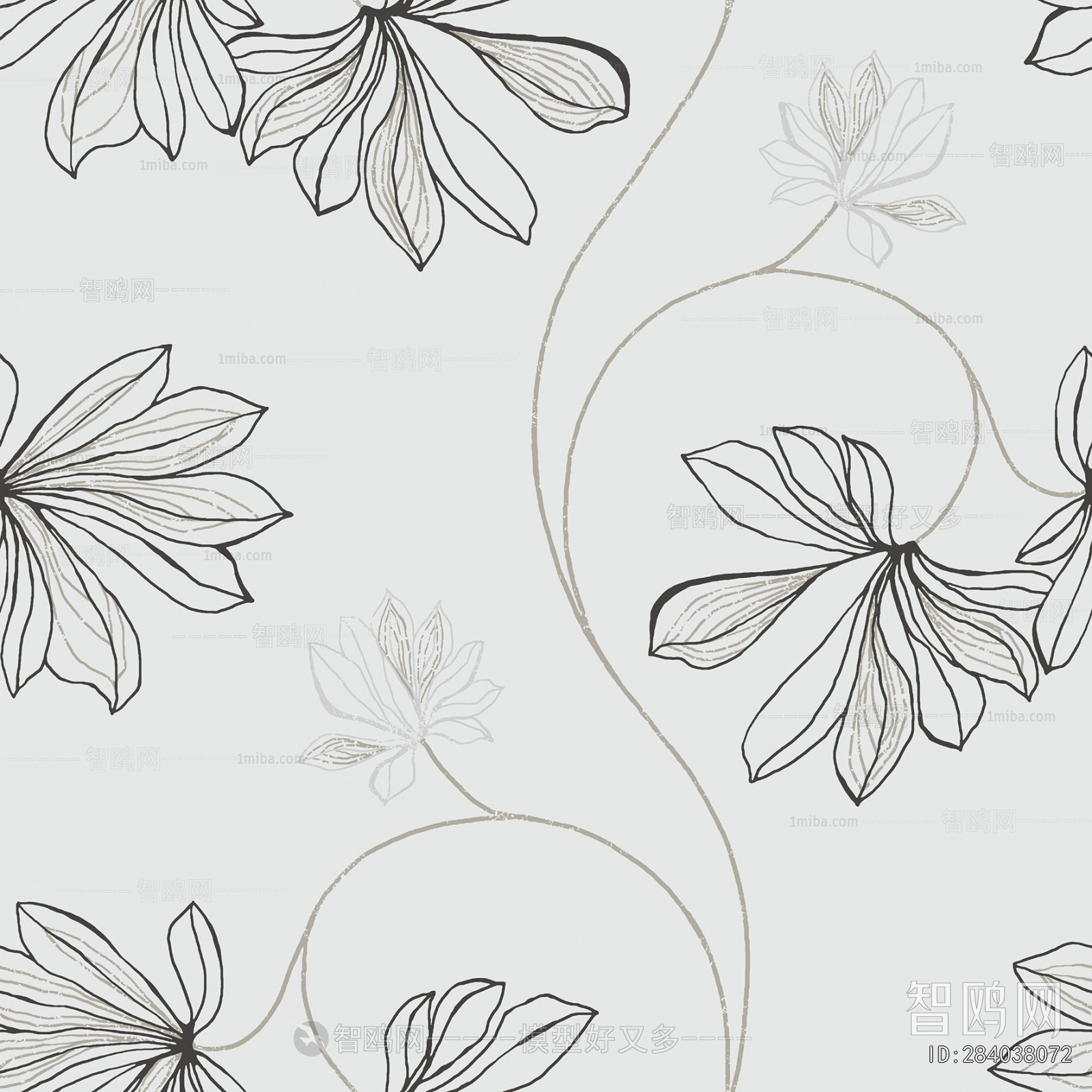 Animal And Plant Pattern Wallpaper