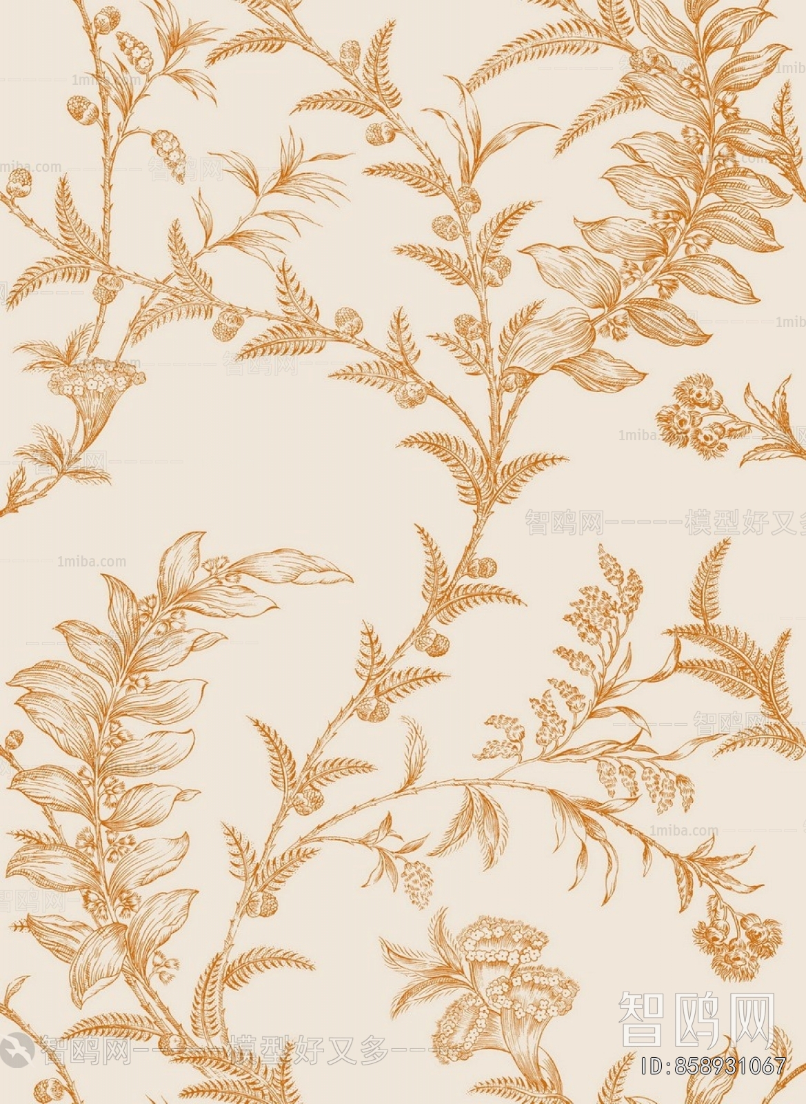 Animal And Plant Pattern Wallpaper