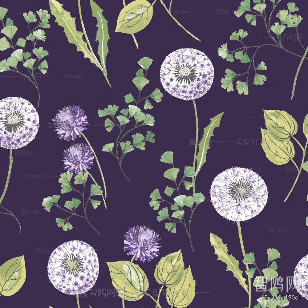 Animal And Plant Pattern Wallpaper