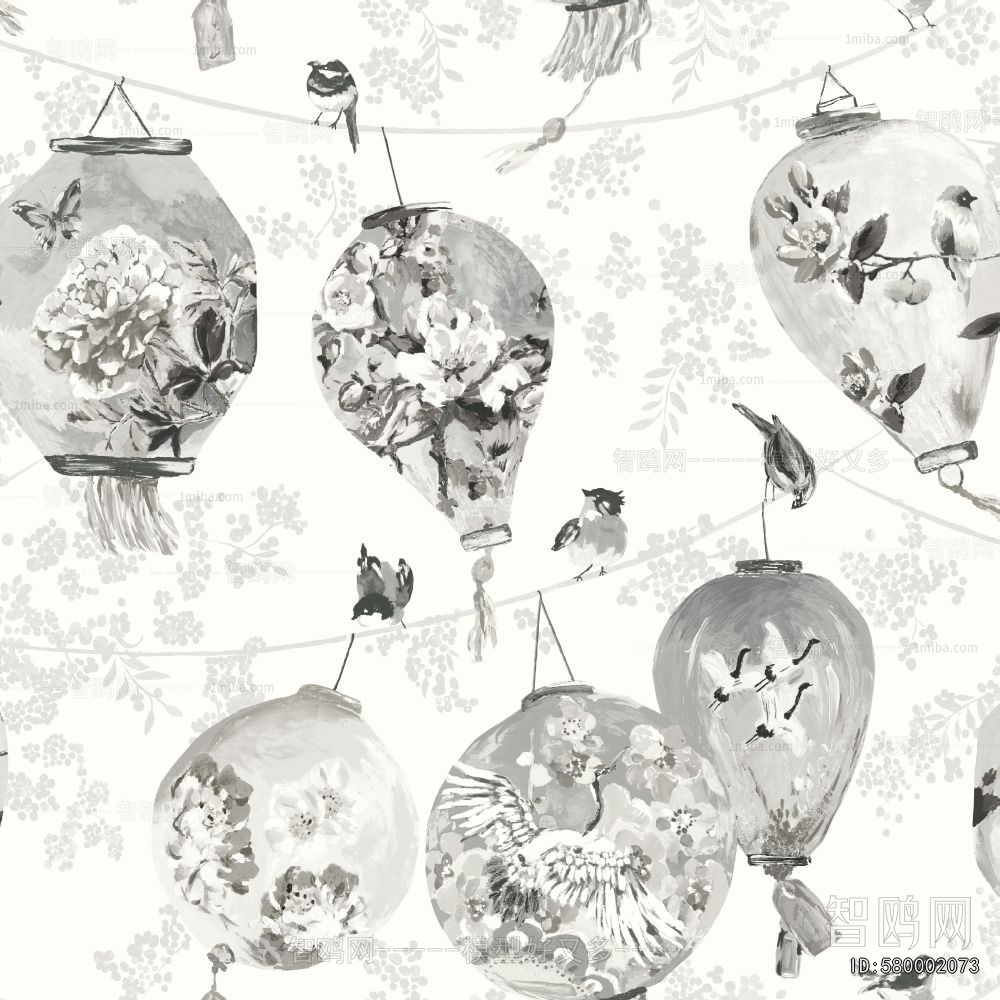 Animal And Plant Pattern Wallpaper