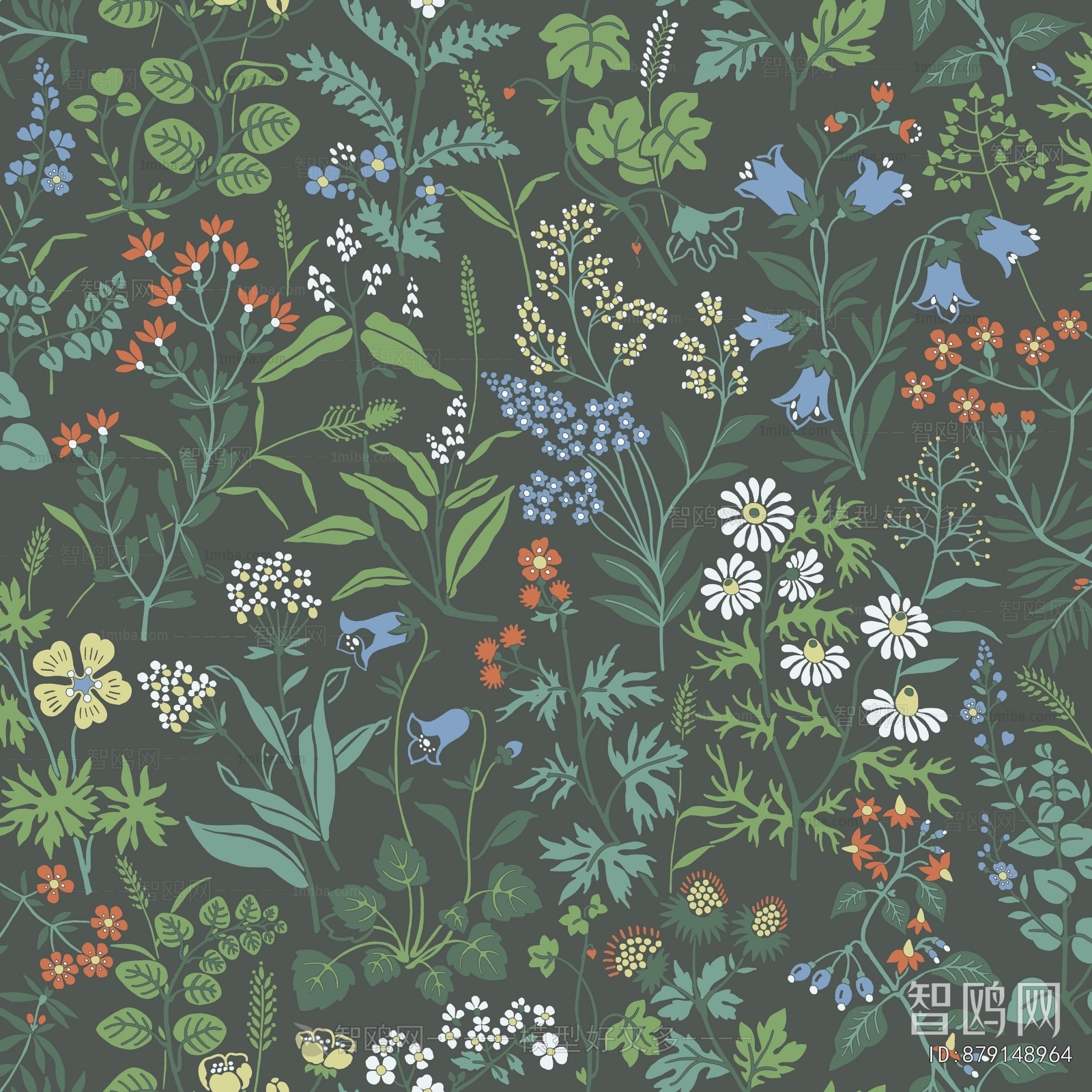 Animal And Plant Pattern Wallpaper