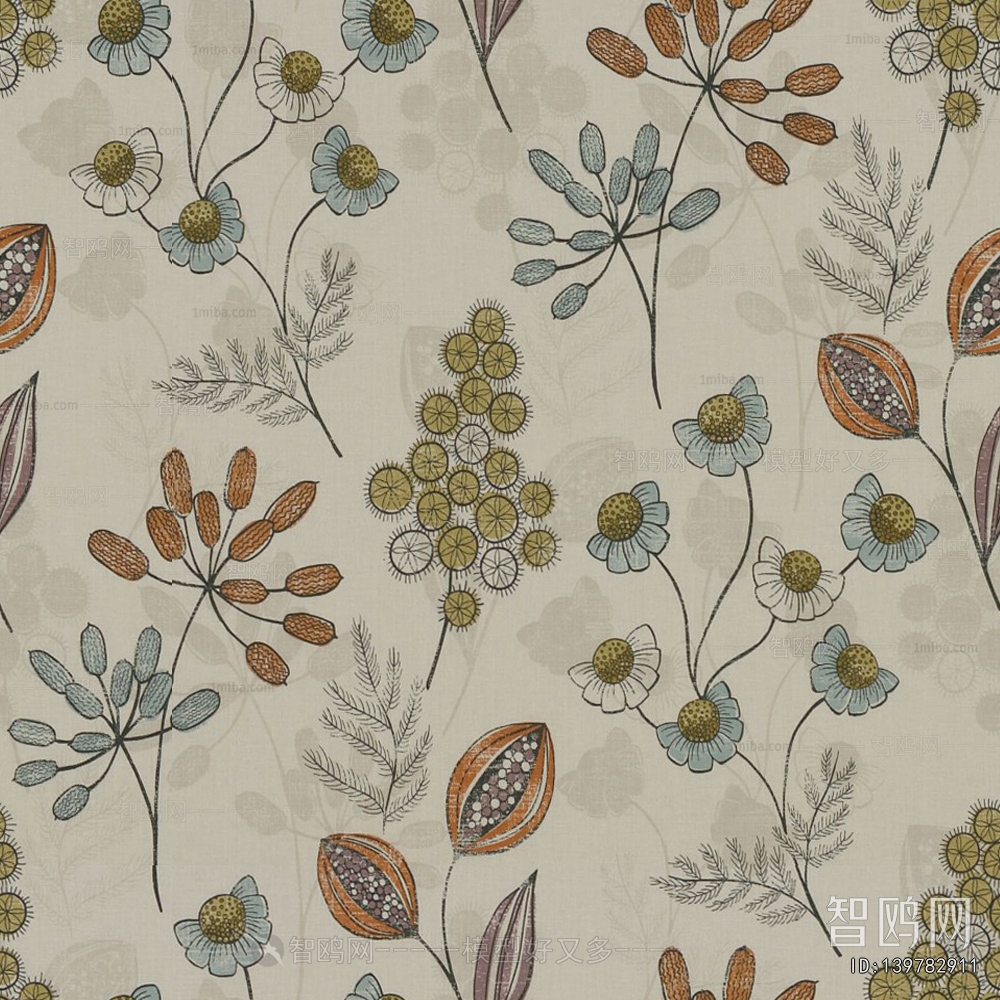 Animal And Plant Pattern Wallpaper