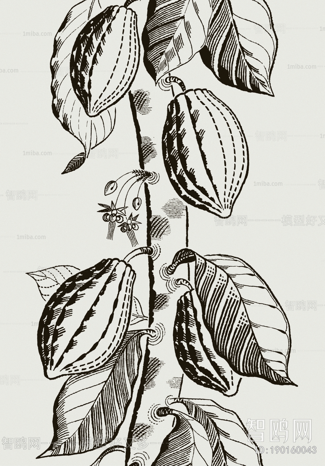 Animal And Plant Pattern Wallpaper