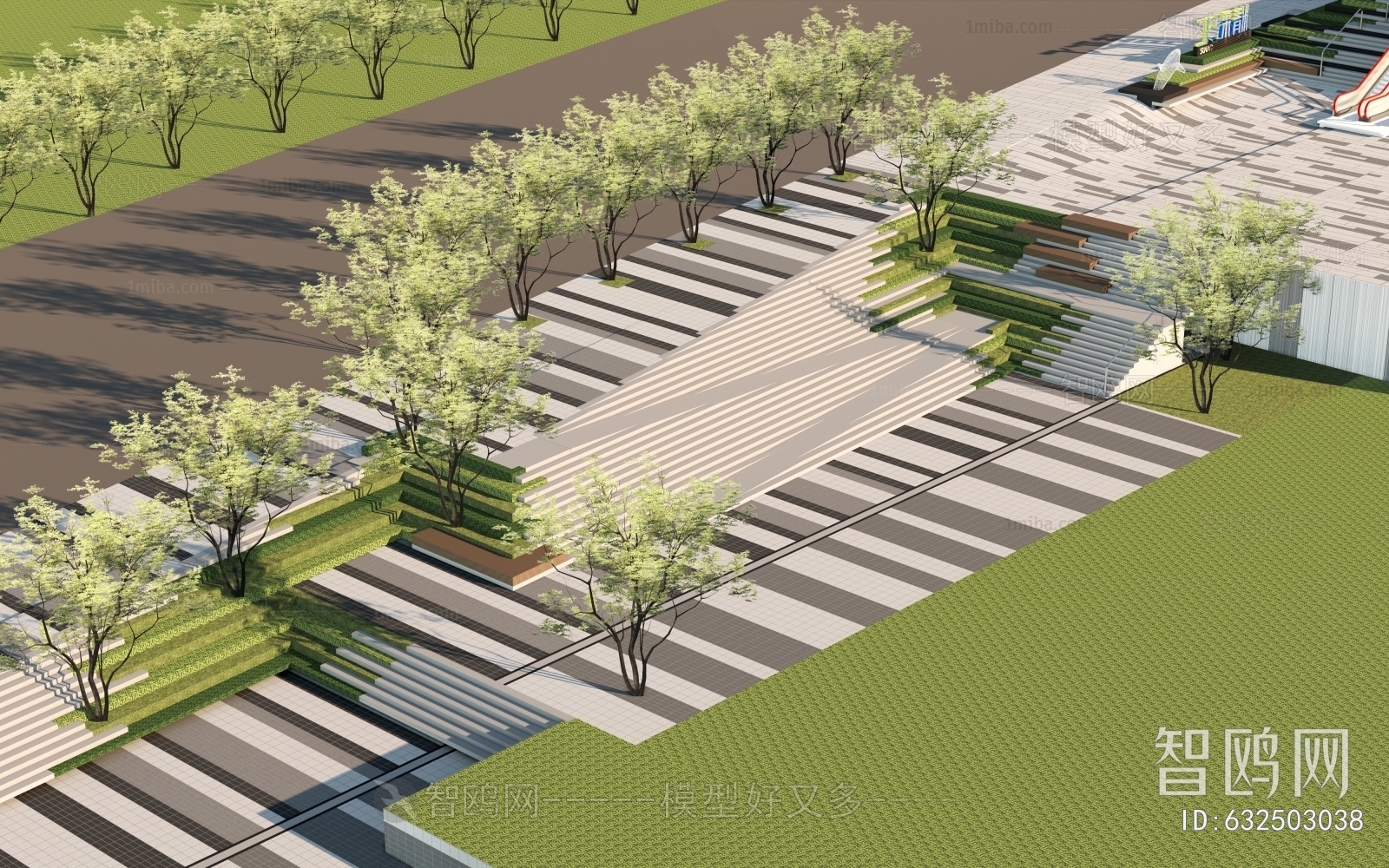 Modern Park Landscape