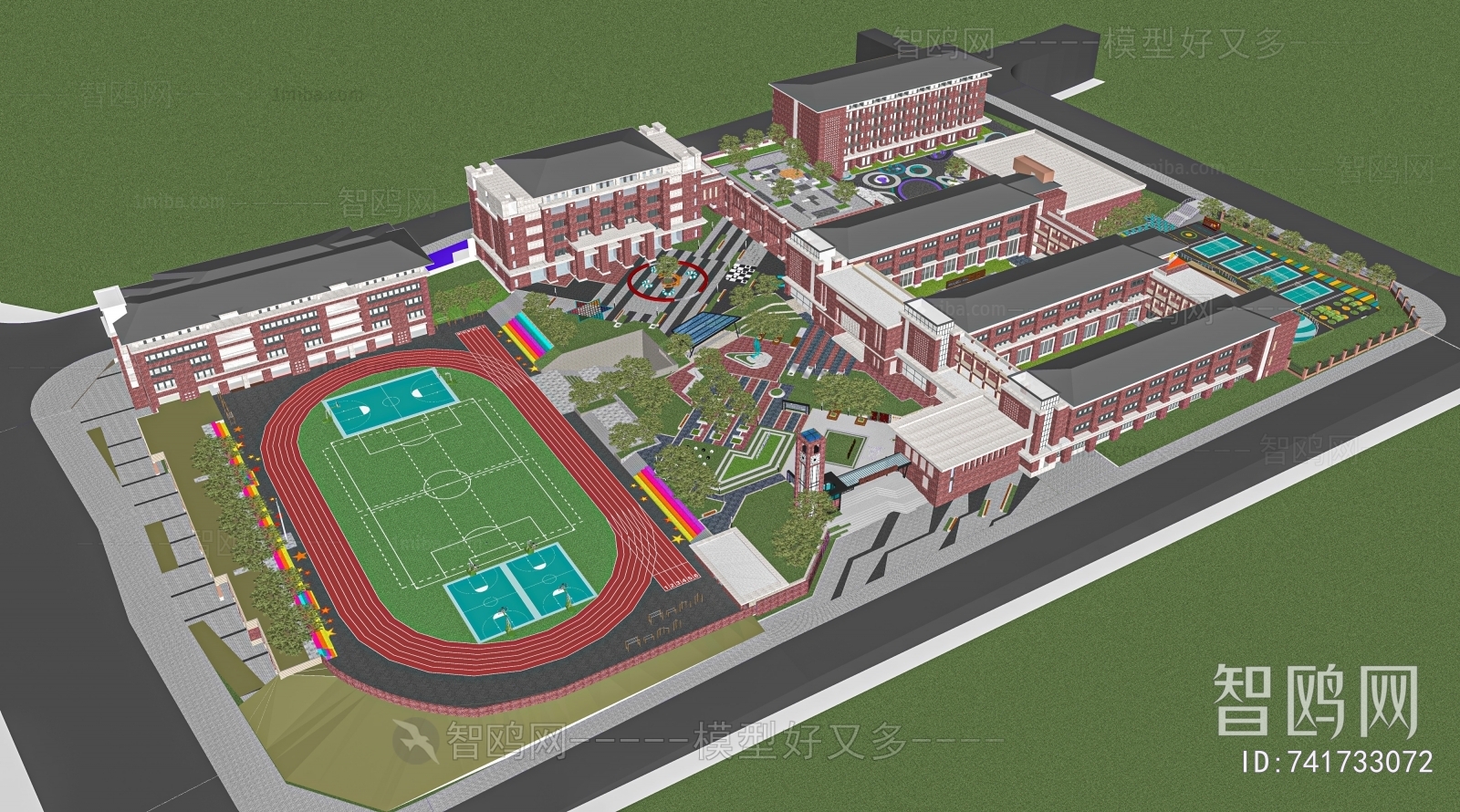 Modern Architectural Bird's-eye View Planning