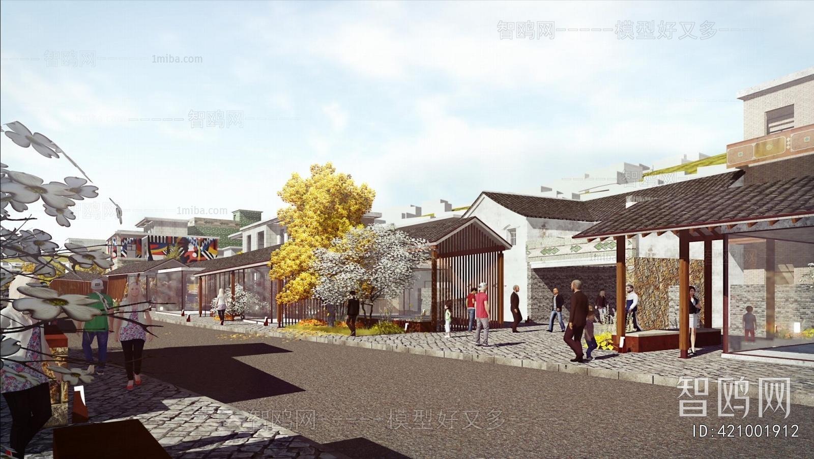 New Chinese Style Appearance Of Commercial Building