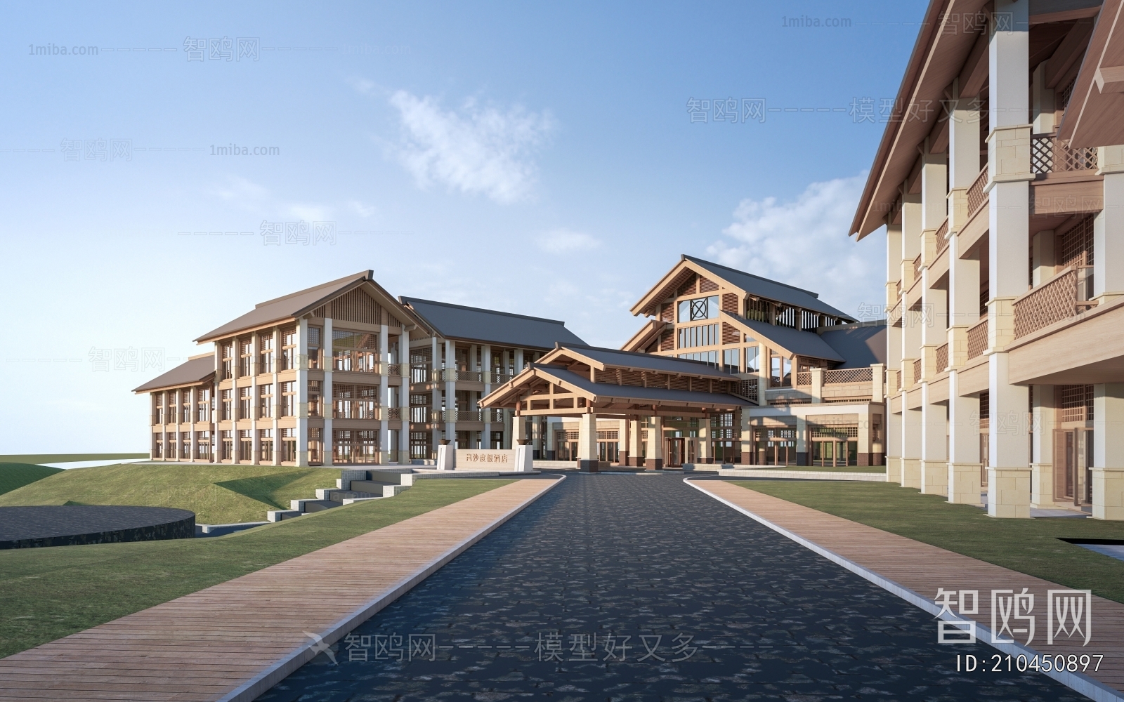 New Chinese Style Appearance Of Commercial Building