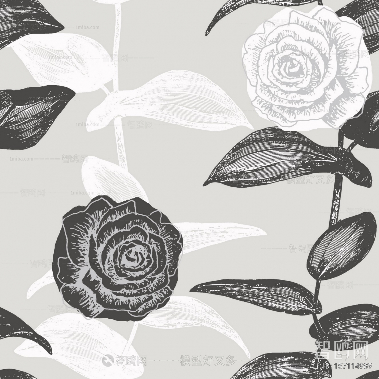 Animal And Plant Pattern Wallpaper