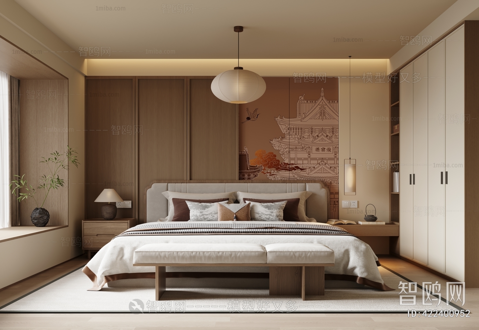 New Chinese Style Bedroom