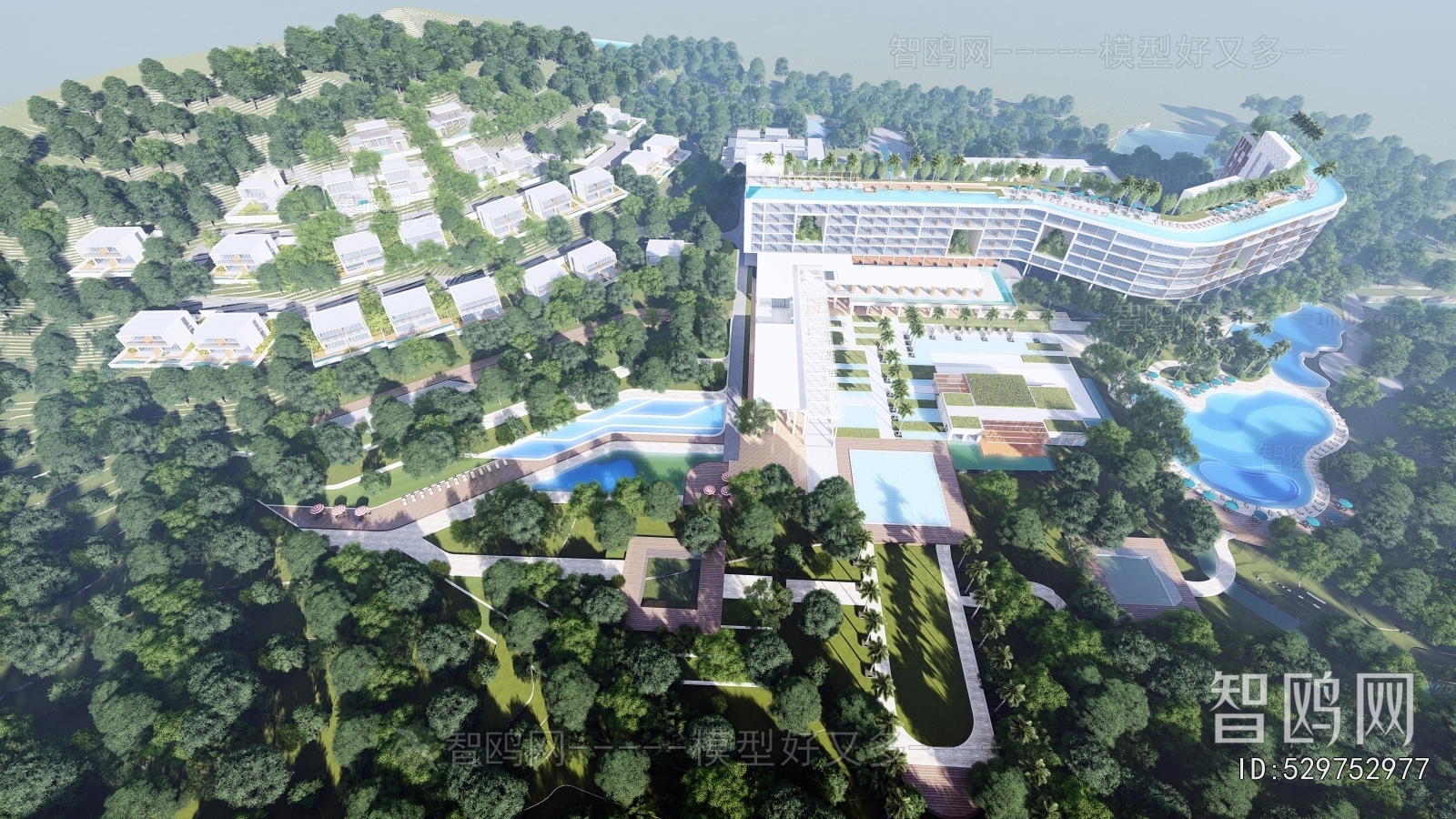 Modern Architectural Bird's-eye View Planning