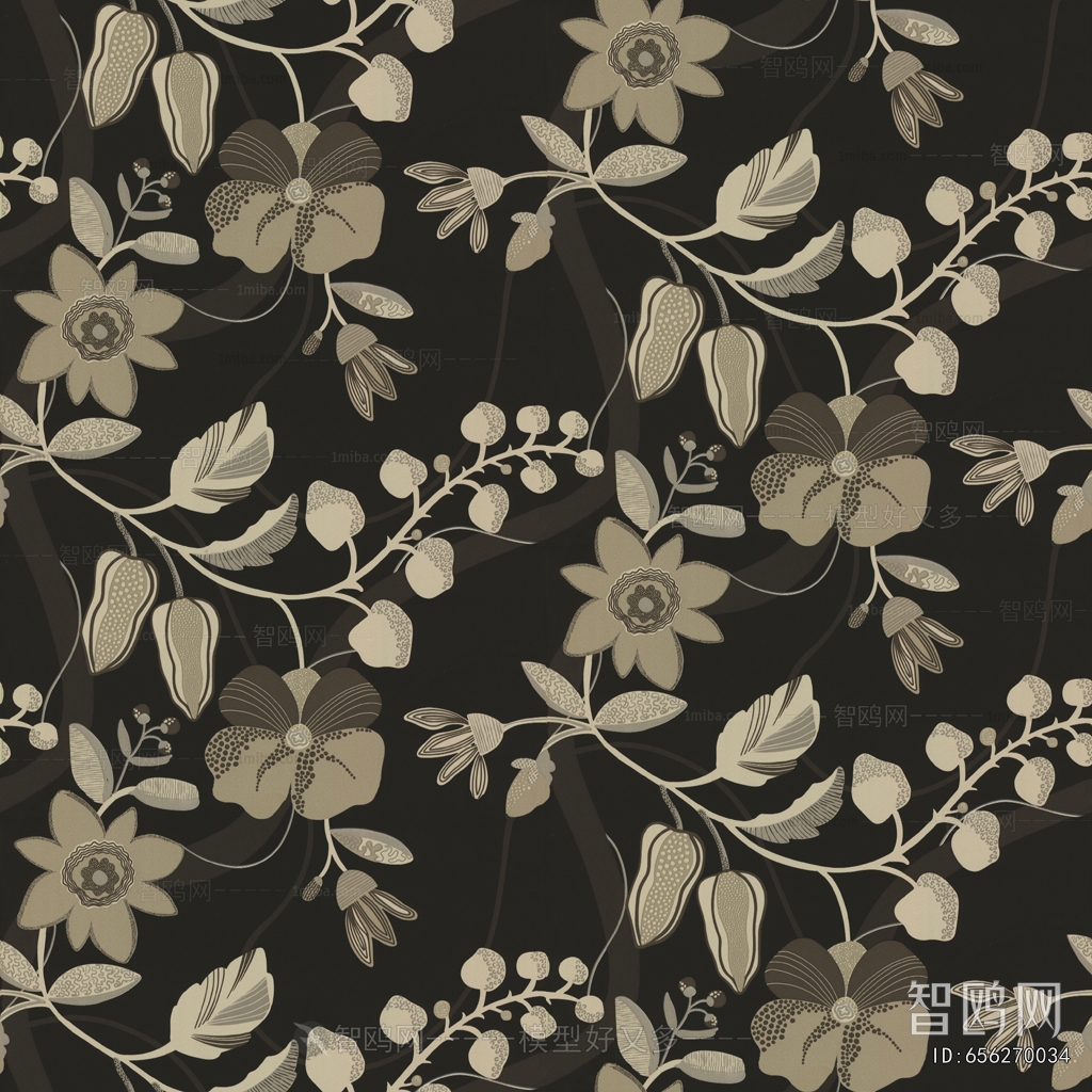 Animal And Plant Pattern Wallpaper