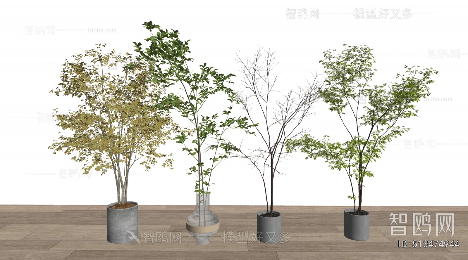 Modern Ground Green Plant Potted Plants