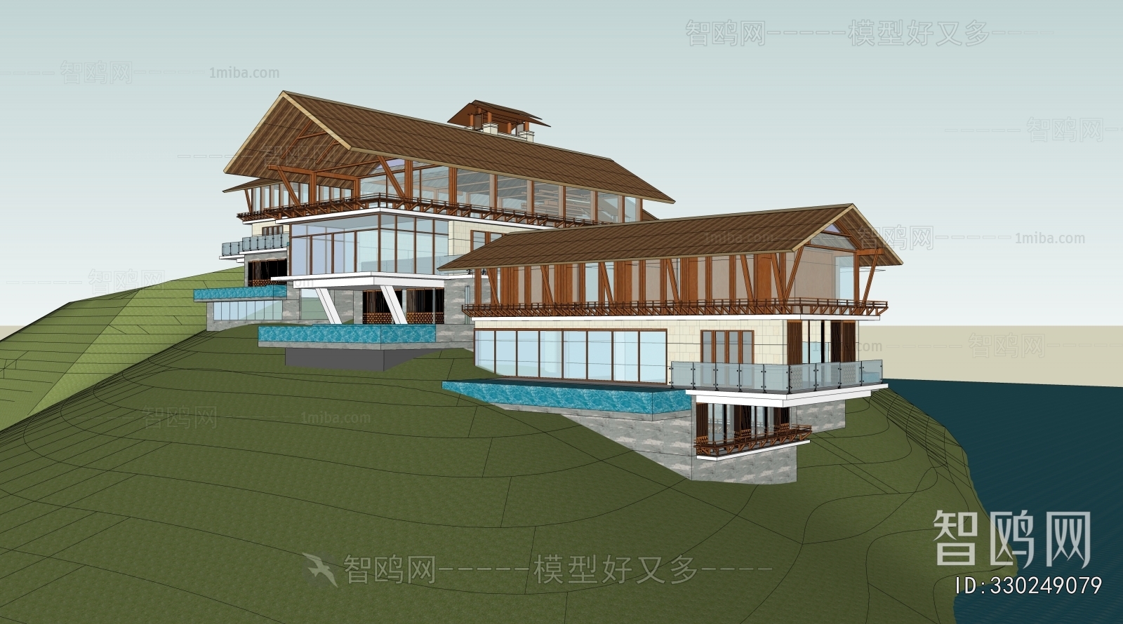 New Chinese Style Appearance Of Commercial Building