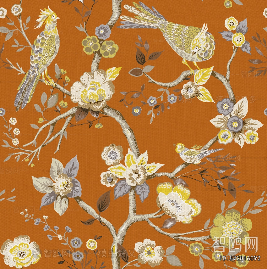 Animal And Plant Pattern Wallpaper